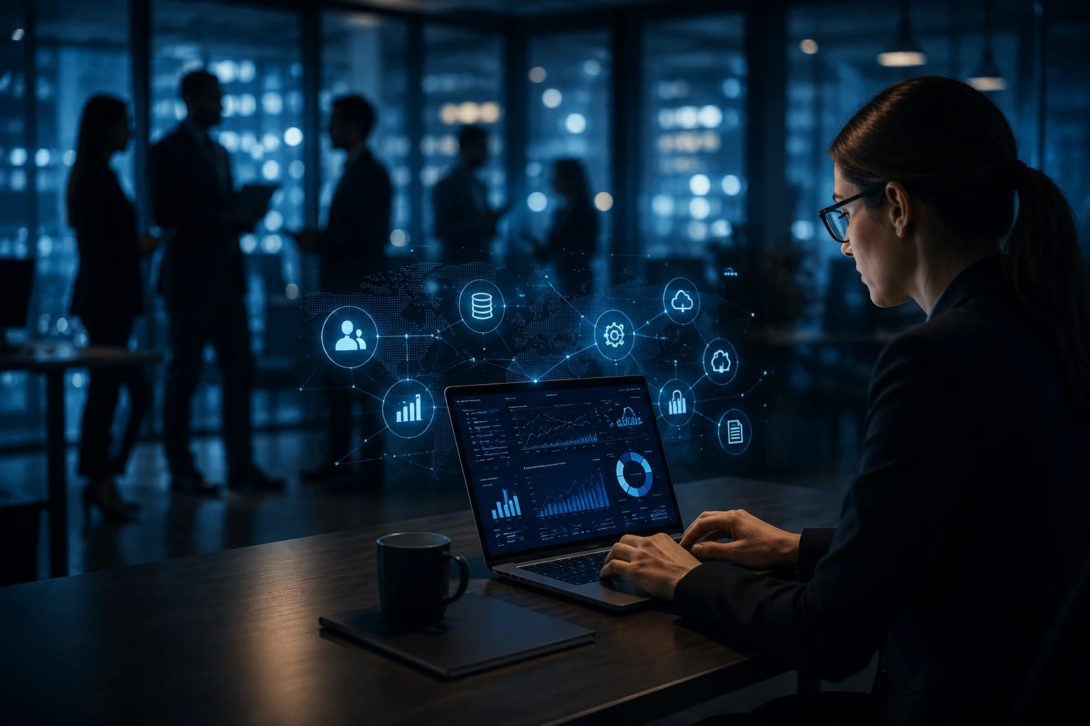 Professionnel travaillant sur une transformation numérique